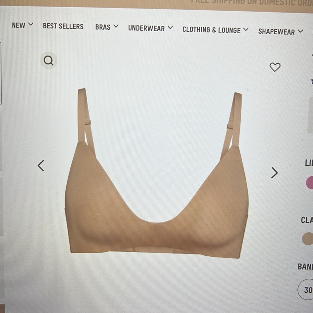 SKIMS T-SHIRT DEMI BRA NWT